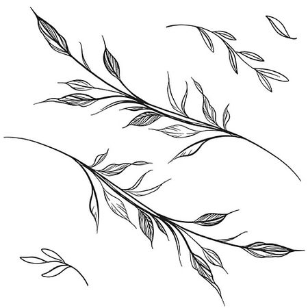 Наклейки для тела PRINT FACTORY Переводная Временная Татуировка Набор Веточки искусственные елочные веточки moonbiffy