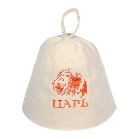 Шапка для бани БАННЫЕ ШТУЧКИ Шапка для бани и сауны с вышивкой Царь шифоновые шторы glsue с вышивкой листья