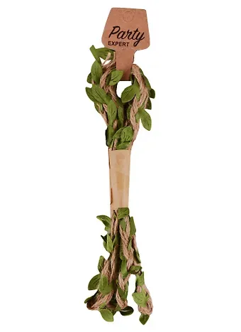 Тесьма джут с листочками, 2 м, моток с подвесом