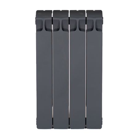 Радиатор биметаллический Rifar Monolit 500 мм 4 секции 3/4 боковое подключение серый радиатор биметаллический секционный oasis 500 4 секции