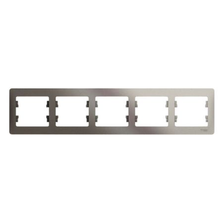 Рамка Systeme Electric Glossa пятиместная платина (GSL001205)