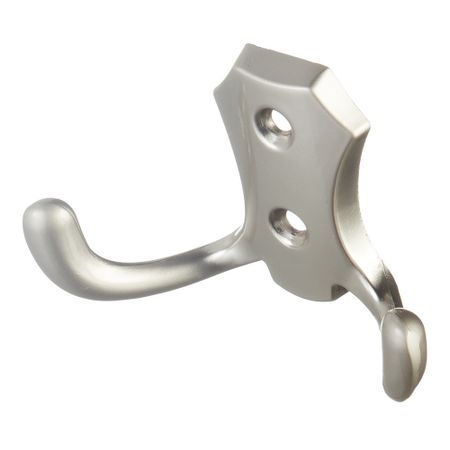 Крючок-вешалка двухрожковый сатин (129918) крючок для солнцезащитного козырька вешалка для vw bora iv golf 4 gti jetta a4 passat b5 b6 polo 9n beetle caddy skoda octavia 2 a5 1 шт