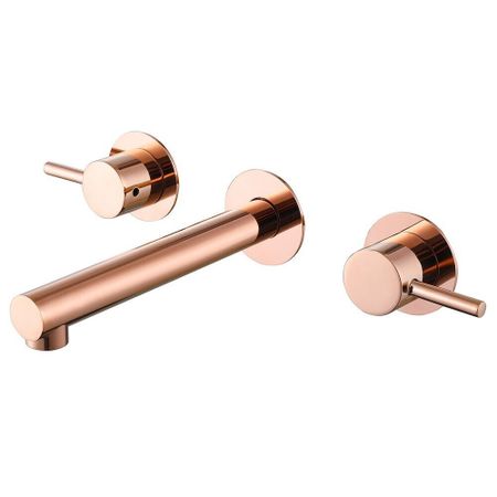 Смеситель для раковины встраиваемый Abber Emotion розовое золото двухвентильный (AF88121RG)