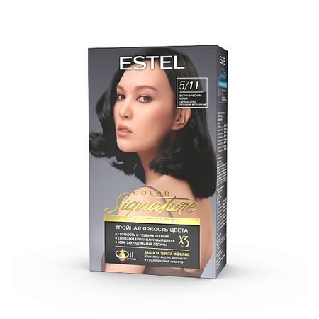 Краска для волос ESTEL PROFESSIONAL Краска для волос стойкая COLOR Signature 5/11 Вулканический пепел шапка женская fishka пепел лиловый р 56 58