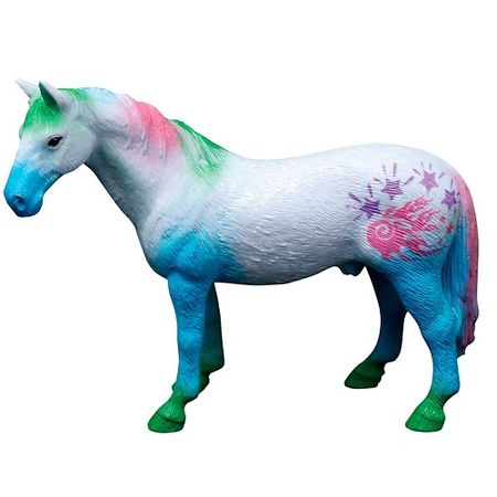 Набор детский MASAI MARA Семья голубых сказочных лошадей, 2 предмета деревянные фигурки лошадей для рождественской ёлки