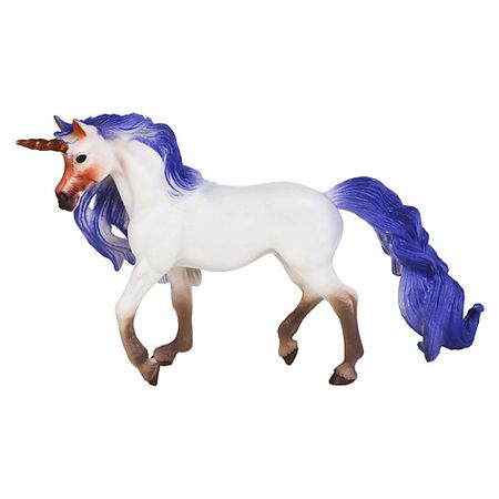 Набор детский MASAI MARA Белый единорог с синей гривой бутылки для реагентов 100 мл стеклянные с синей крышкой