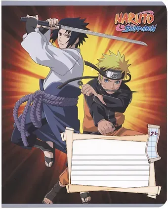 Тетрадь в клетку Naruto, 24 листа, в ассортименте