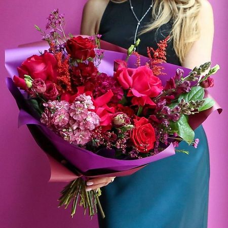 Букет живых цветов BOTANICA СТУДИЯ ФЛОРИСТИКИ МАЛИНОВЫЙ ДЖЕМ протеин сывороточный maxler golden whey 2lb 907 гр малиновый чизкейк