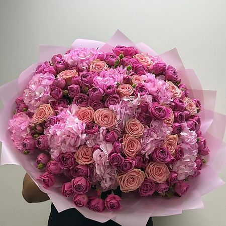 Букет живых цветов VELORI FLOWERS Букет сборный из гортензий искусственный букет гортензий из шелка