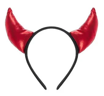 Ободок Рожки красные (текстиль) (2-06141-P3)