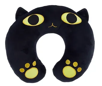 Подголовник Котик с желтыми глазками (текстиль) (30х30) (12-0700-21-02)