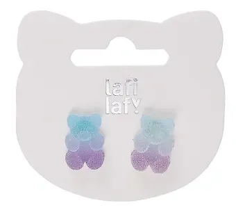 Сережки Мармеладные мишки сахарный градиент (2шт) (пластик) (12-48782-202405-AC8) (Lafilaf)