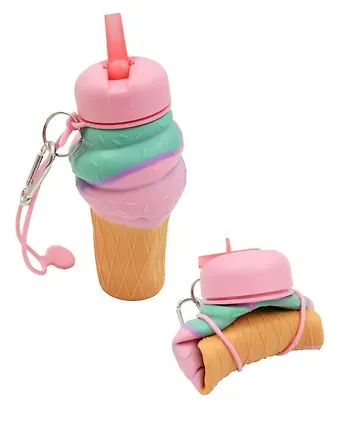 Бутылка складная Мороженое (силикон) (450мл) (12-34435-202405-B20)