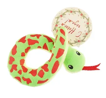 Мягкая игрушка Символ года Змейка с пятнышками(текстиль) (9х7) (12-1253-202405-SN2)