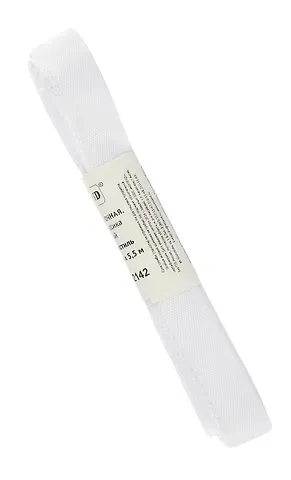 Лента упаковочная атласная Классика, 12 мм х 5,5 м,белый