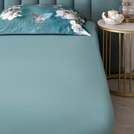 Простыня на резинке Togas Самоа зеленый 160х200+35 см