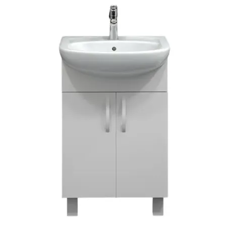 Тумба под раковину напольная Амур 60 см цвет белый