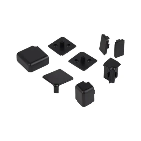 Комплект заглушек для кухонного плинтуса Квадро цвет черный