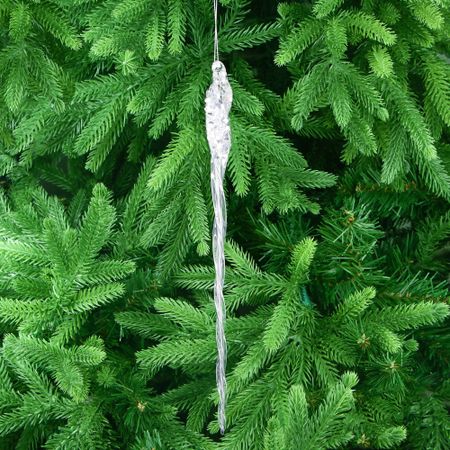 Игрушка ёлочная Yancheng Shiny украшение подвесное стеклянное сосулька 2х2х30 см