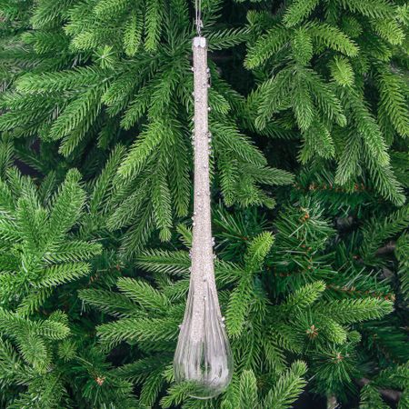 Игрушка ёлочная Yancheng Shiny стеклянная подвесная капелька 5х30 см