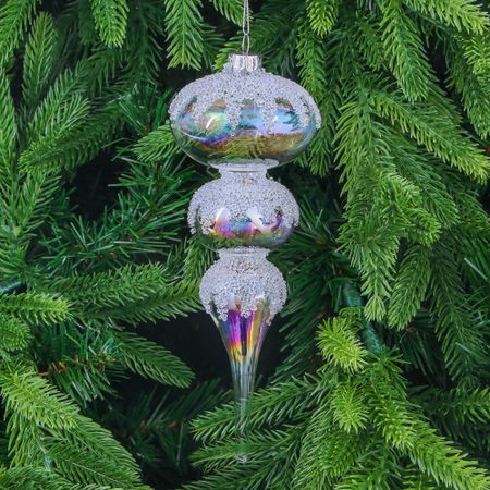 Игрушка ёлочная Yancheng Shiny украшение подвесное стеклянное 7х7х21 см