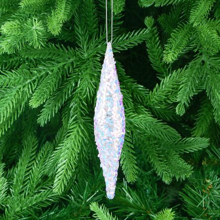 Игрушка ёлочная Yancheng Shiny украшение подвесное стеклянное 4х4х15 см