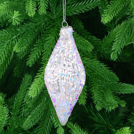 Игрушка ёлочная Yancheng Shiny шар стеклянный с разноцветным орнаментом