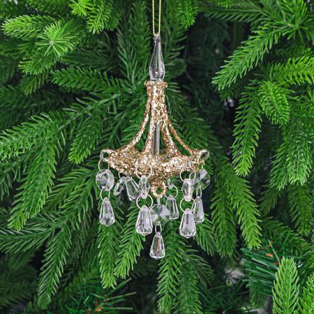 Игрушка ёлочная Yancheng Shiny стеклянная подвеска 7х7х15 см