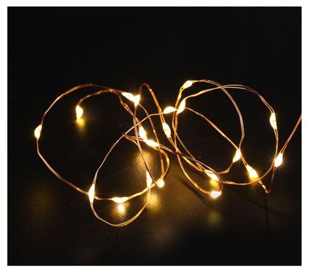 Гирлянда электрическая Actuel на батарейках 20 LED теплый белый, 0,95 м