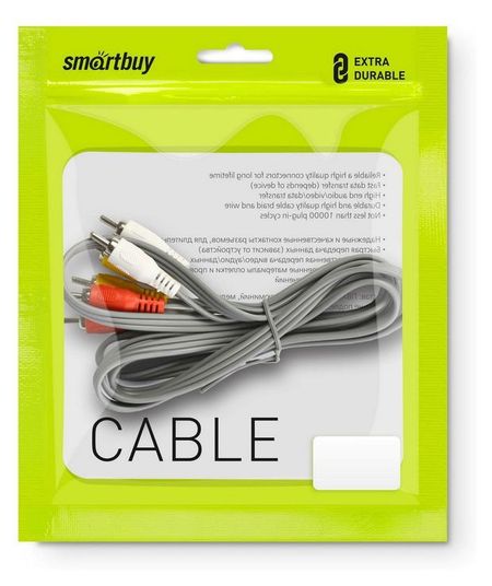 Кабель соединительный SmartBuy 3xRCA (M) - 3xRCA (M), 3 м