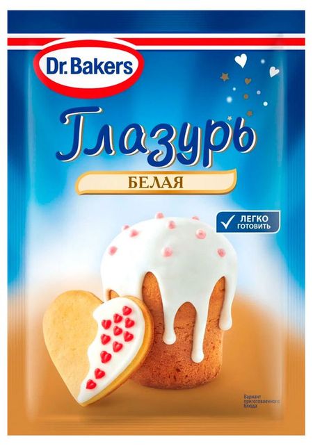 Глазурь белая Dr.Bakers, 90 г