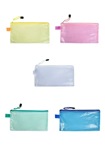 Папка на молнии А6 пластиковая, ассорти, CENTRUM