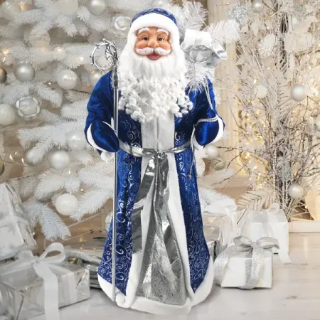Декоративная фигура Дед Мороз 120x50 см синий