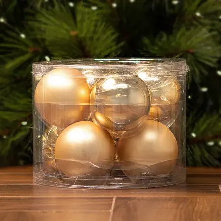 Набор елочных шаров Glass ø8 см стекло золотистый 8 шт.