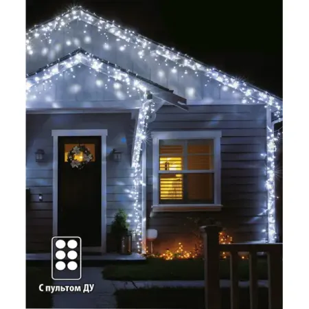 Гирлянда светодиодная влагозащищенная бахрома Uniel электрическая 20 м 480 LED IP44 белый свет
