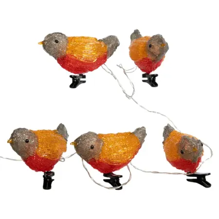 Набор светящихся новогодних фигур на прищепке 