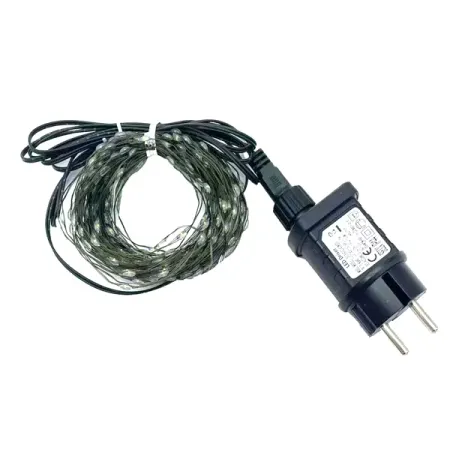 Электрогирлянда наружная/комнатная Роса 20 м 400 ламп холодный белый свет 8 режимов