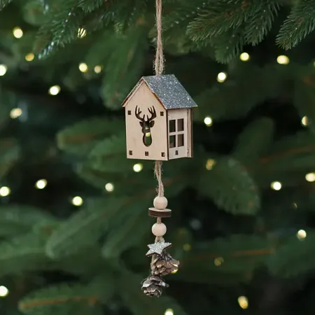 Елочная игрушка Домик 17x4.8 цвет разноцветный александра юрьевна хворост лисёнку нужен домик сказка про дружбу схема поделки внутри под qr кодом полезные сказки