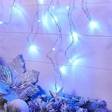 Гирлянда светодиодная Айсикл 1.8x0.5 м 48 LED цвет синий