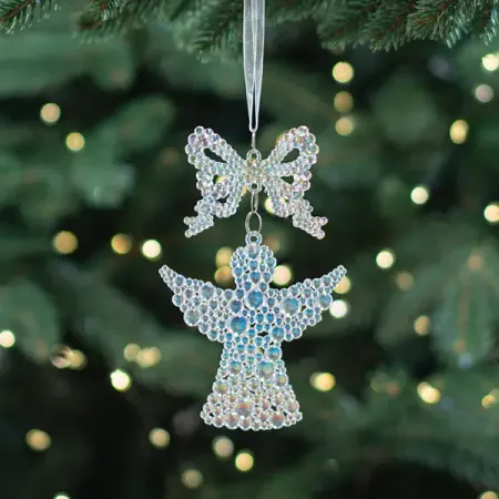 Украшение декоративное подвесное Ангел 14x9 см белый