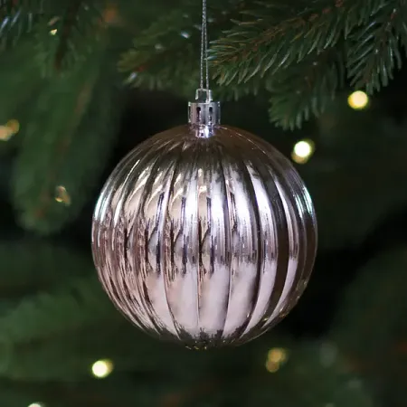 Шар елочный Форма ø10 см пластик розовый