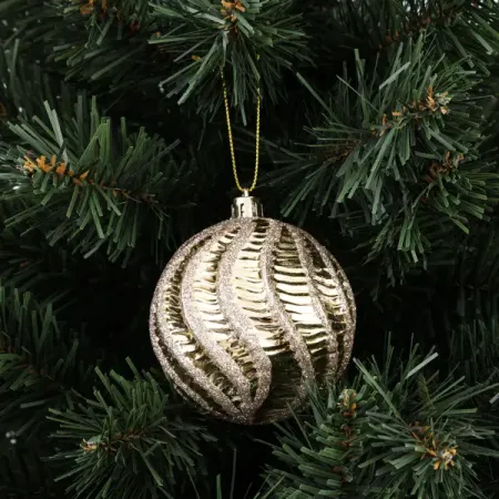 Елочный шар «Изгибы» ø8 см пластик золотой джидду кришнамурти самому себе последний дневник