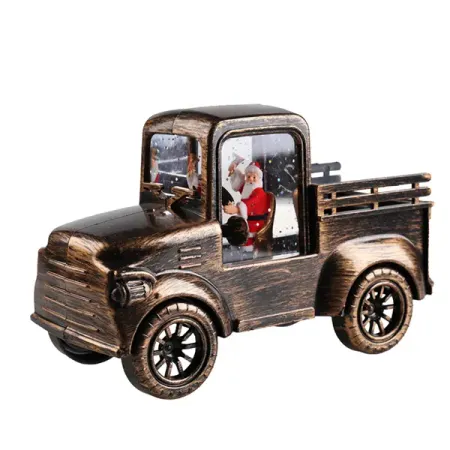 Фонарь Машина новогодняя для дома 1 светодиод 10 см разноцветный