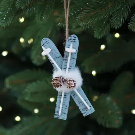 Елочная игрушка Лыжи 12x6 цвет синий коллекционная фигурка fugglers сонный мутант синий fg2012 8