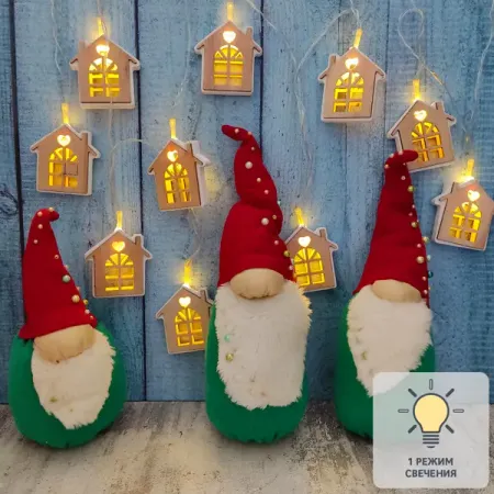 Электрогирлянда Домики 2 м холодный белый свет елена николаевна мамонтова домики знаменитые домики мира
