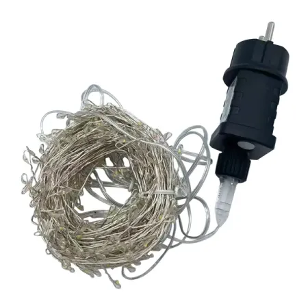 Электрогирлянда наружная/комнатная Роса 20 м 400 ламп желтый свет 8 режимов