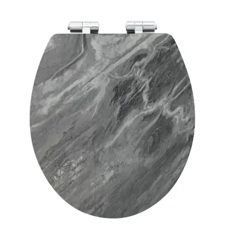Сиденье для унитаза KONSENSA Терни с микролифтом цвет серый мрамор