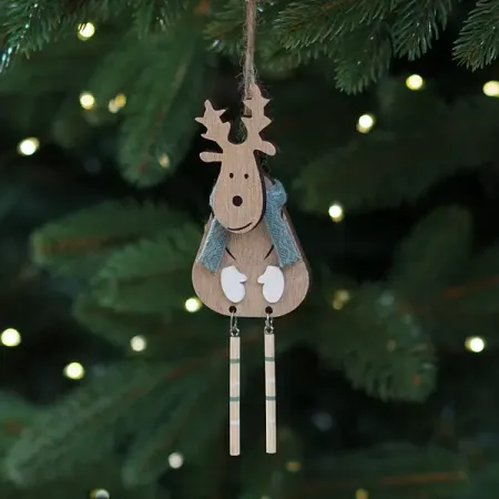 Елочная игрушка Олень 15x5 цвет зеленый