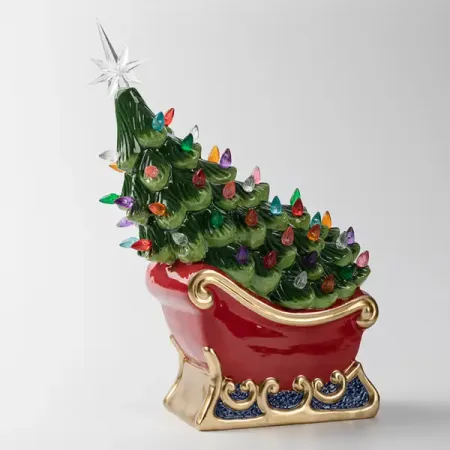 Светящаяся электрическая фигура Сани для дома 50 светодиодов 35 см разноцветный