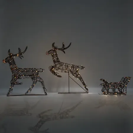 Набор светящихся новогодних фигур 